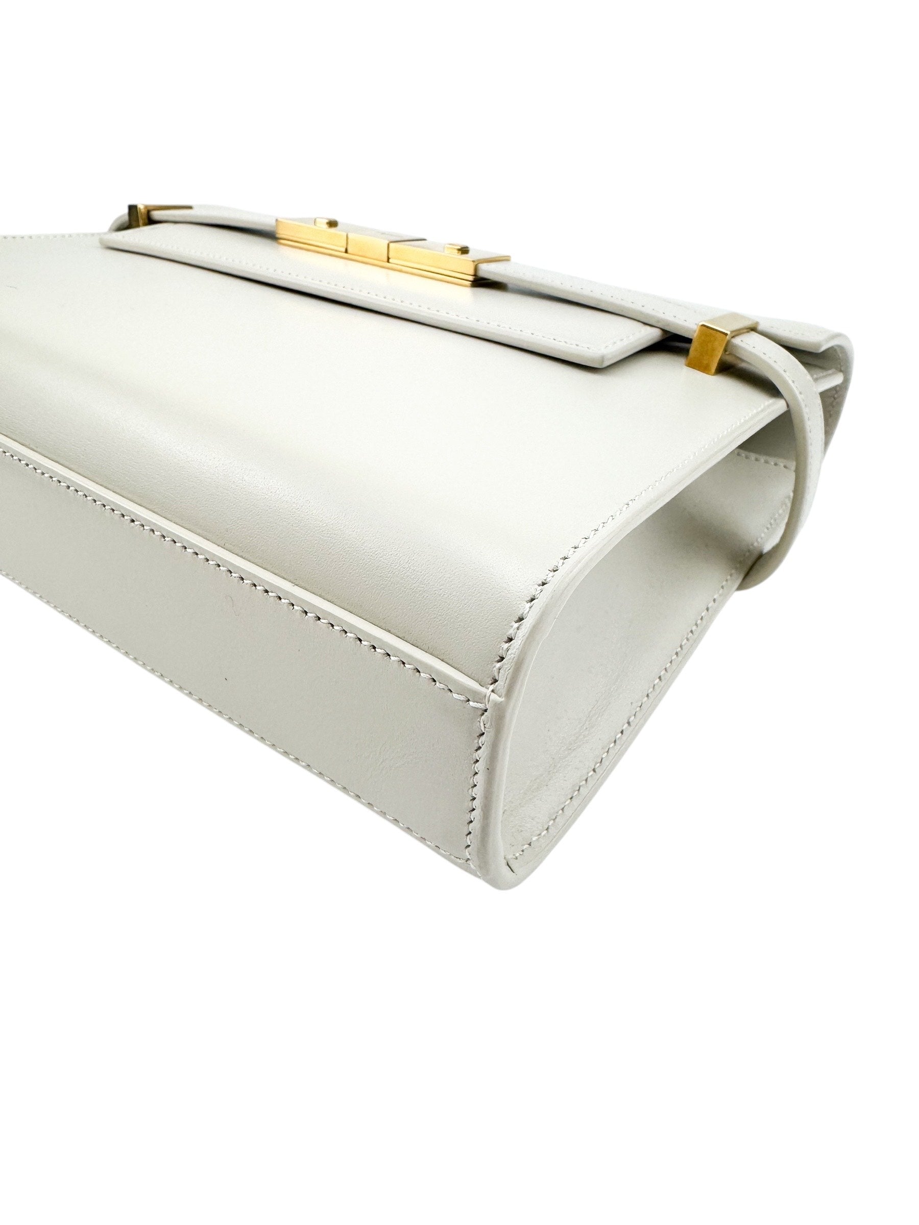 Saint Laurent Ivory Leather Manhattan Shoulder Bag