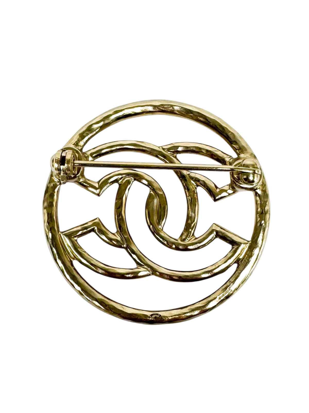Chanel CC Gold Brooch