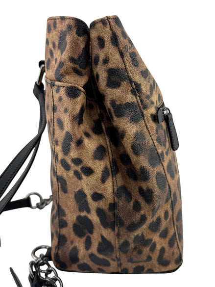 Dolce & Gabbana Leopard Coated Canvas Backpack