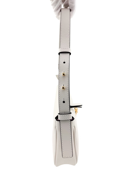 Versace White Leather Medusa Shoulder Handbag