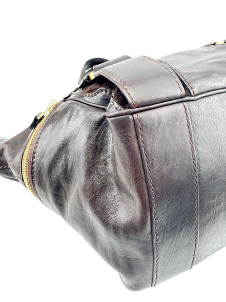 Jimmy Choo Brown Leather Satchel Bag