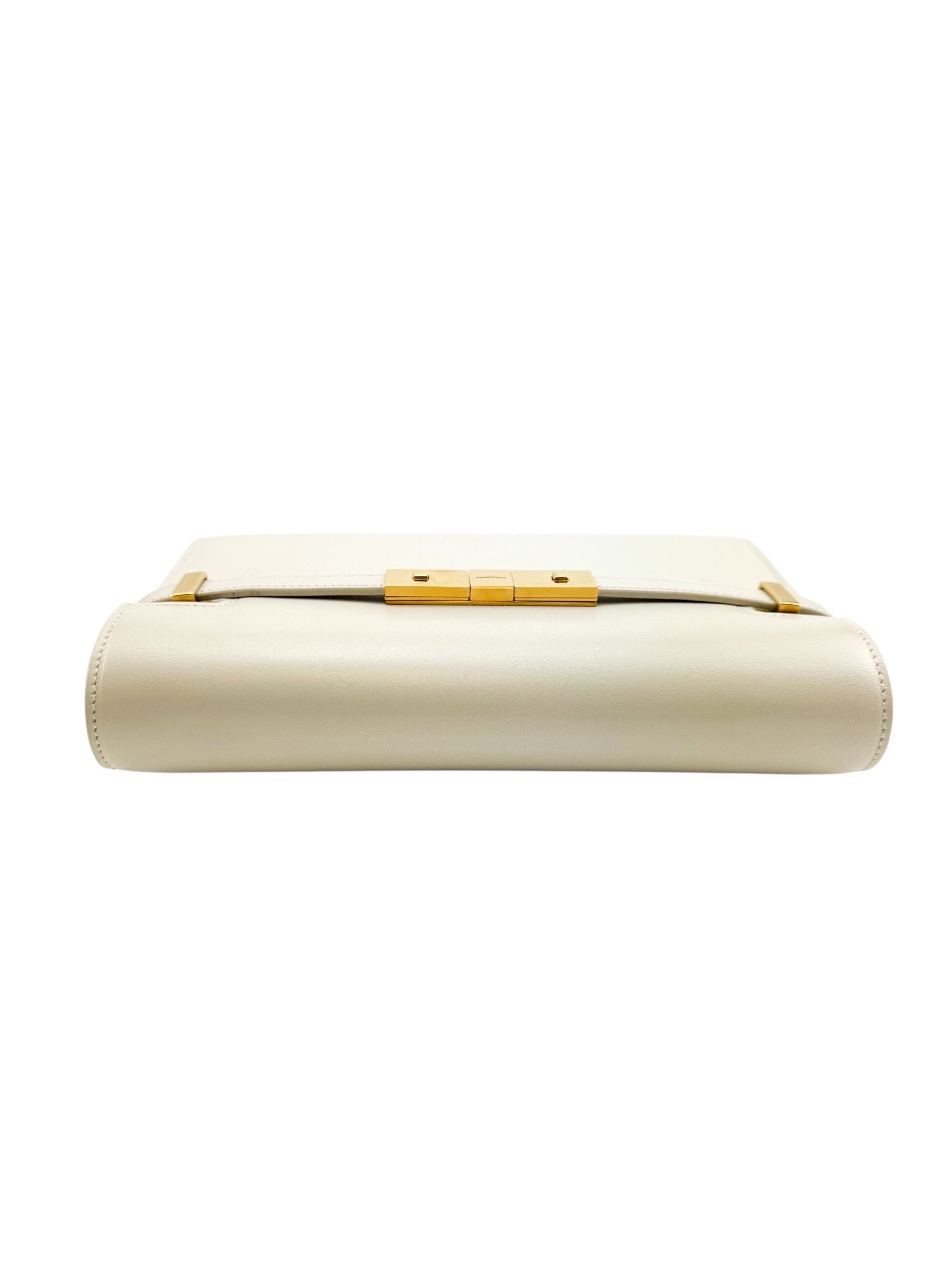 Saint Laurent Ivory Leather Manhattan Shoulder Bag
