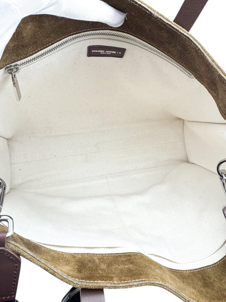 Golden Goose Brown Shearling Tote Shoulder Bag