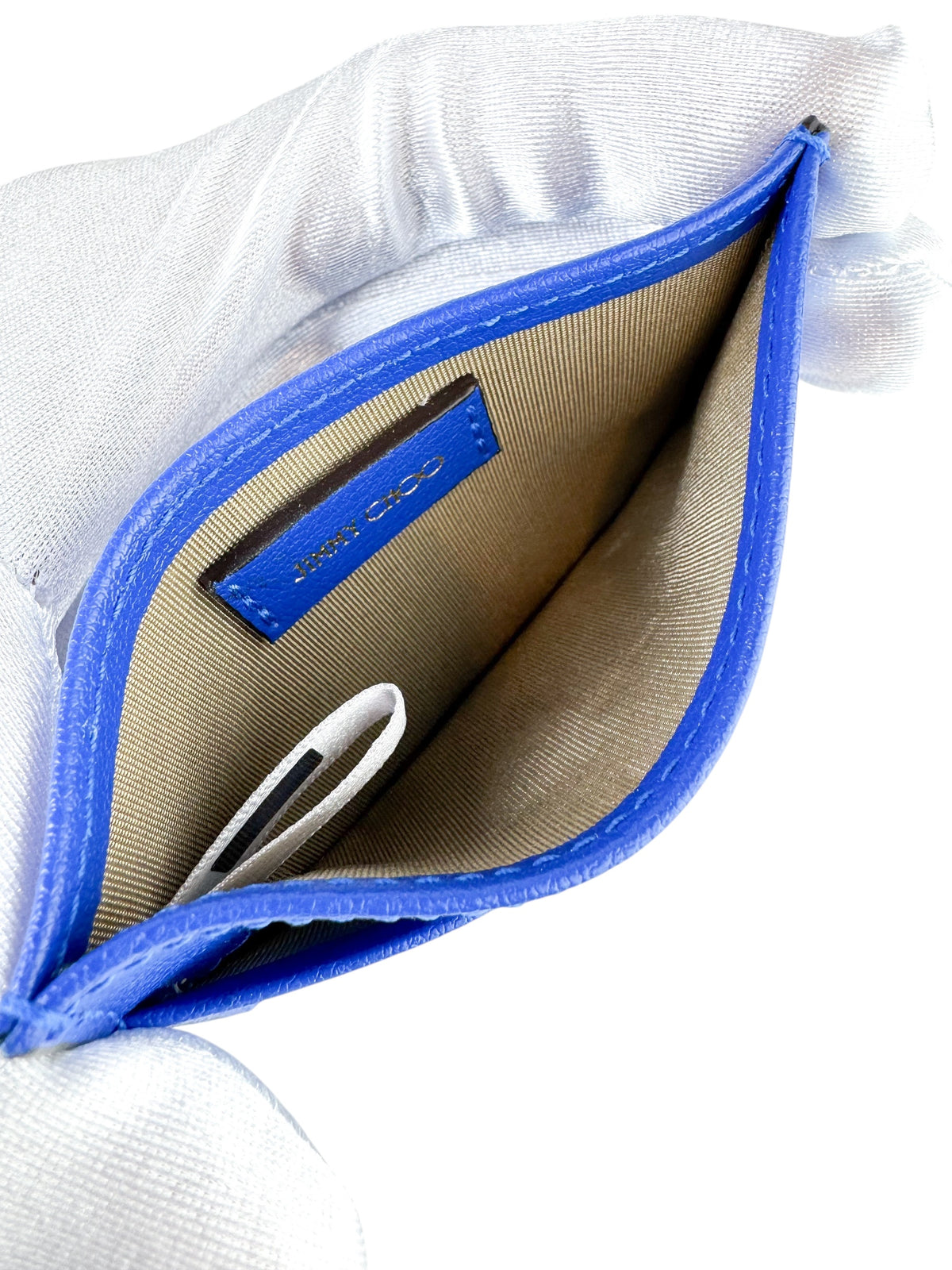 Jimmy Choo Blue Leather Card Holder