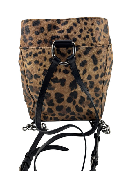 Dolce & Gabbana Leopard Coated Canvas Backpack