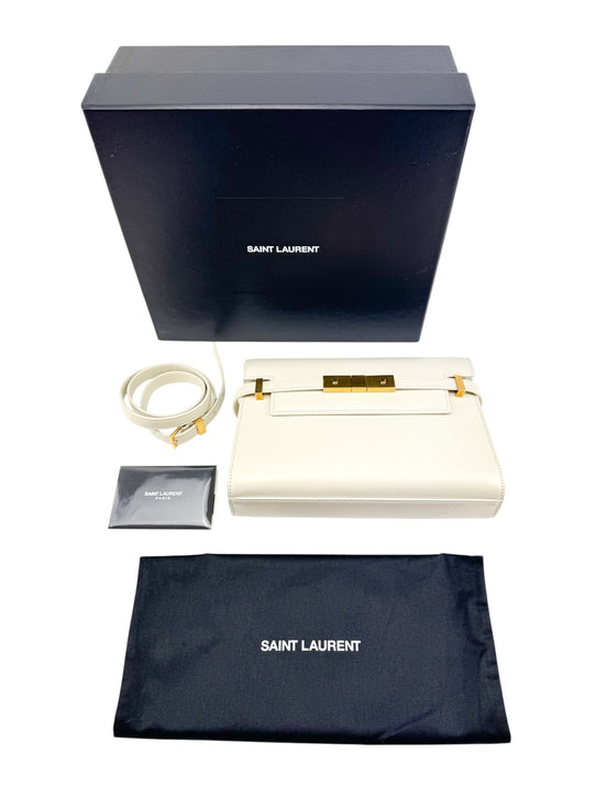 Saint Laurent Ivory Leather Manhattan Shoulder Bag
