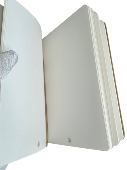 Cartier Beige Suede Embossed Logo Stationary/Notebook