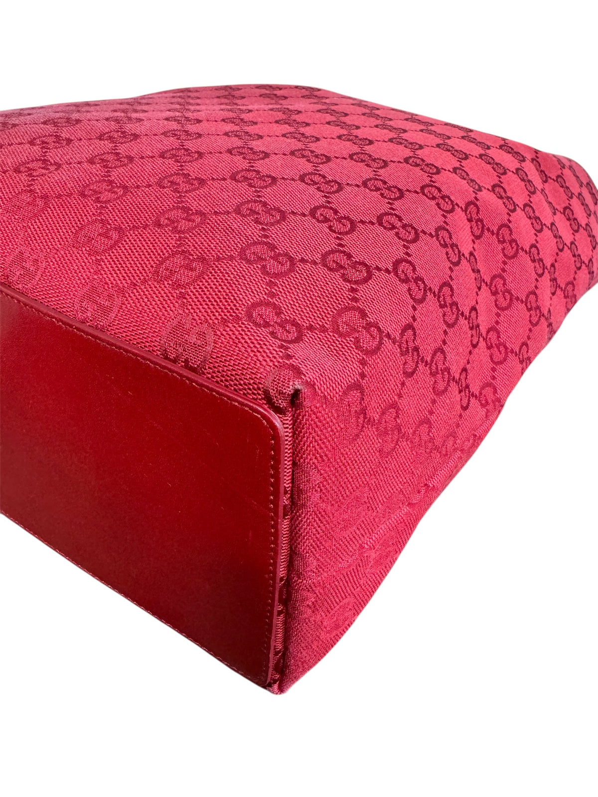 Gucci Red Canvas GG Tote