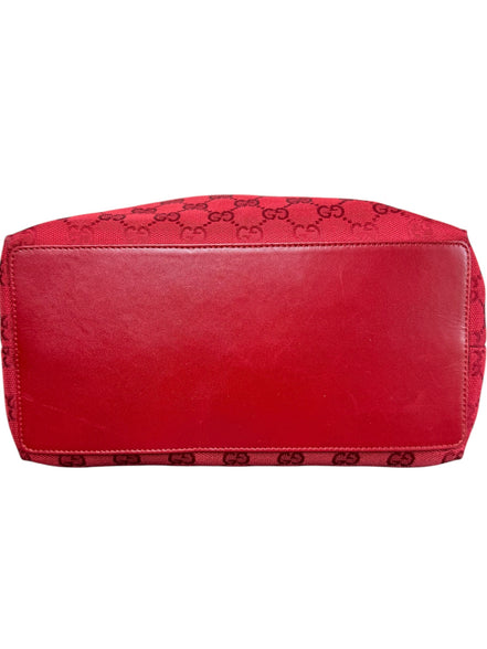 Gucci Red Canvas GG Tote