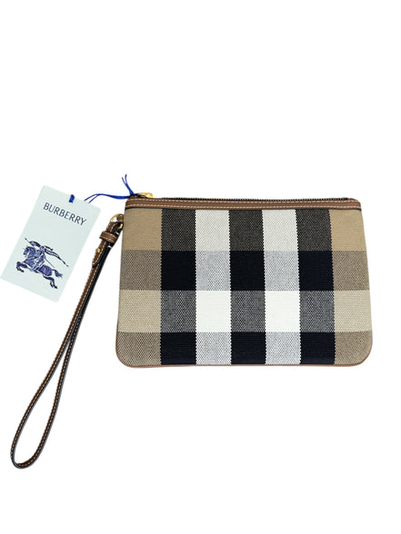 Burberry Brown House Check Pouch (Brand New)