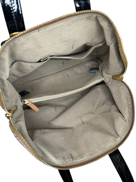 Fendi Tan Multicolor Canvas Satchel Handbag