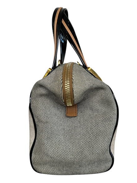 Fendi Tan Multicolor Canvas Satchel Handbag