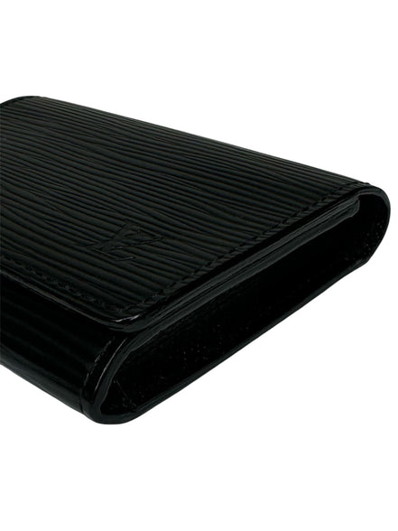 Louis Vuitton Black Epi Leather Card Holder (Full Set)