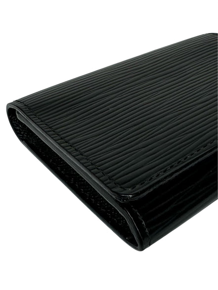 Louis Vuitton Black Epi Leather Card Holder (Full Set)