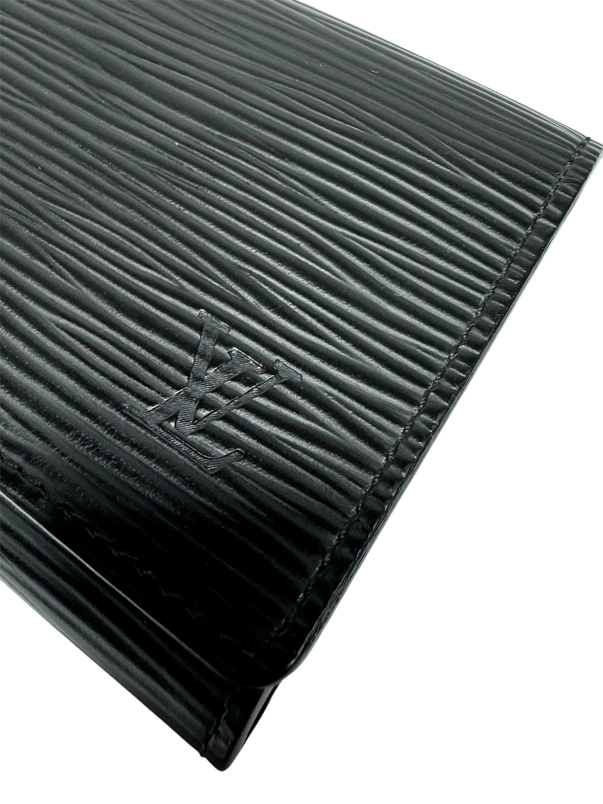 Louis Vuitton Black Epi Leather Card Holder (Full Set)