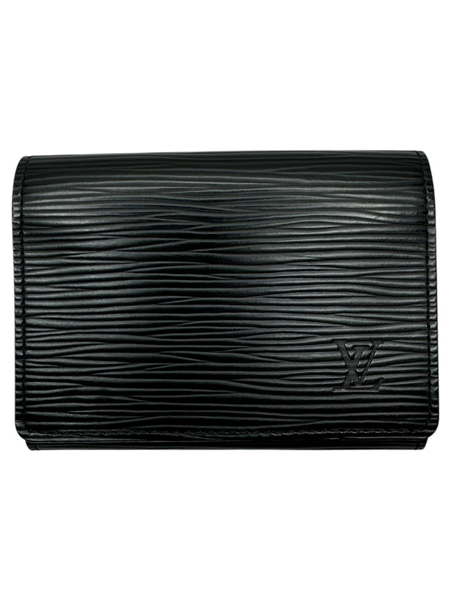 Louis Vuitton Black Epi Leather Card Holder (Full Set)