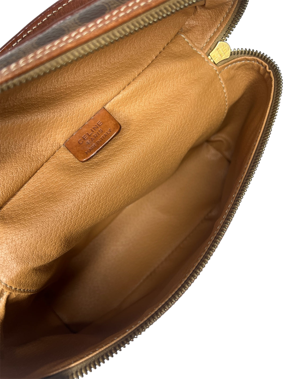 Celine Brown Macadam Canvas Vintage Handbag