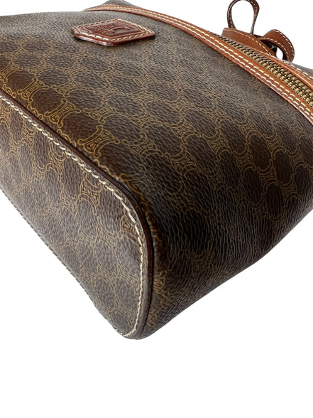 Celine Brown Macadam Canvas Vintage Handbag