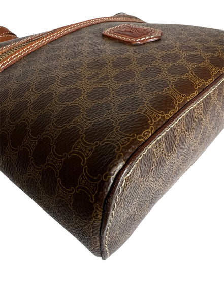 Celine Brown Macadam Canvas Vintage Handbag