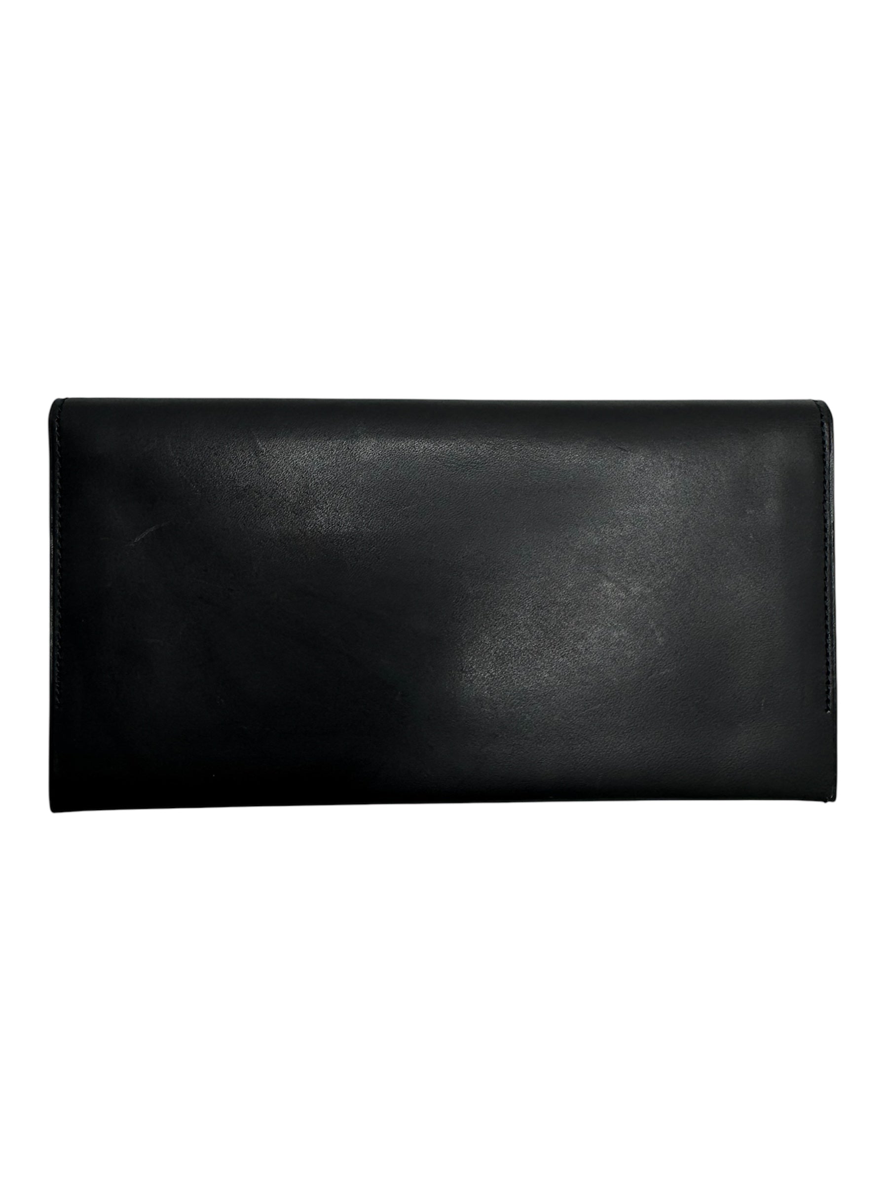 Valentino Garavani Gray Leather V Long Wallet