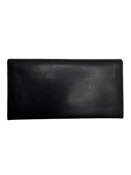 Valentino Garavani Gray Leather V Long Wallet