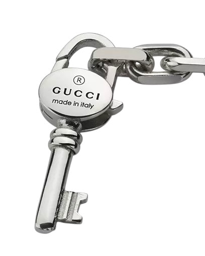 Gucci Sterling Silver Key Bracelet (Full Set/Never Used)