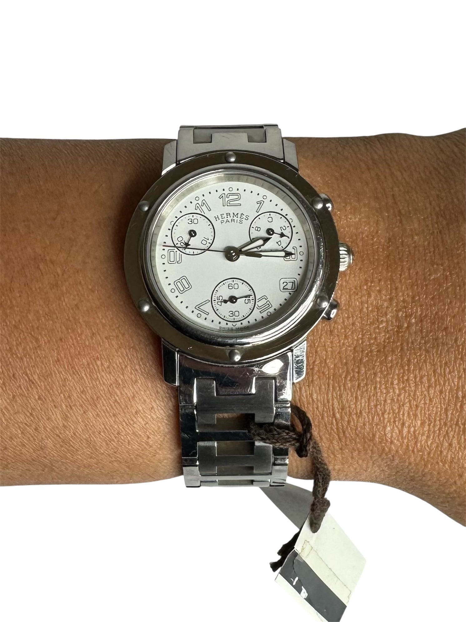 Hermes Stainless Steel Clipper Women's Watch (Full Set)