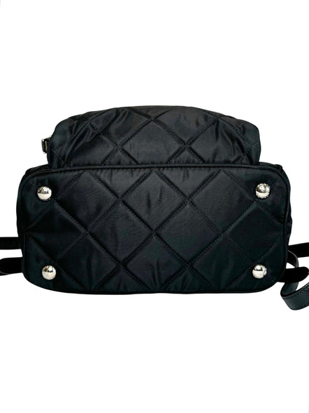 Prada Black Nylon Tessuto Impuntu Quilted Backpack