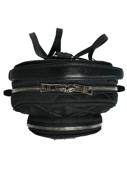 Prada Black Nylon Tessuto Impuntu Quilted Backpack