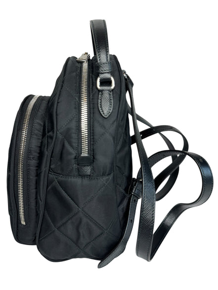Prada Black Nylon Tessuto Impuntu Quilted Backpack
